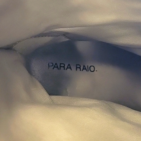 PARA RAIO Genuine Leather Western Silver & White Cowgirl Boots, Sz 9 - Picture 15 of 16